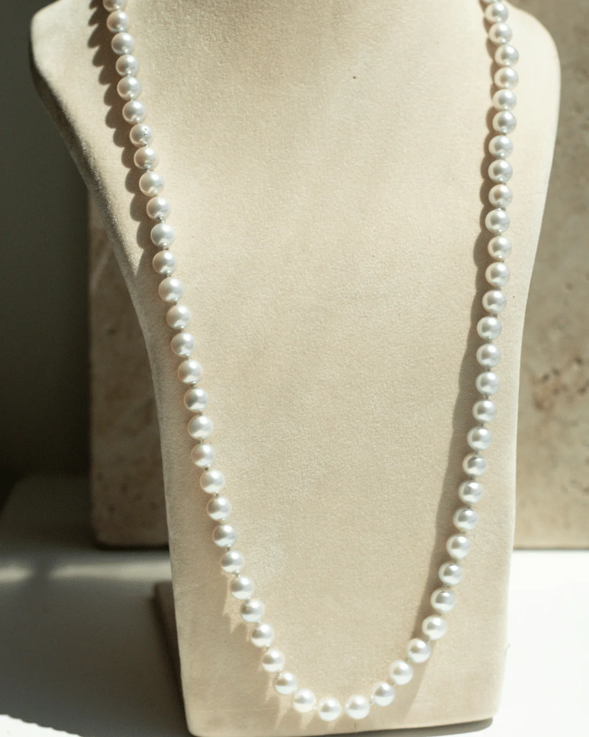 Strand Necklace Australian Akoya Broken Bay 7mm AA 83pc 9ct White Gold 68cm - Image 3