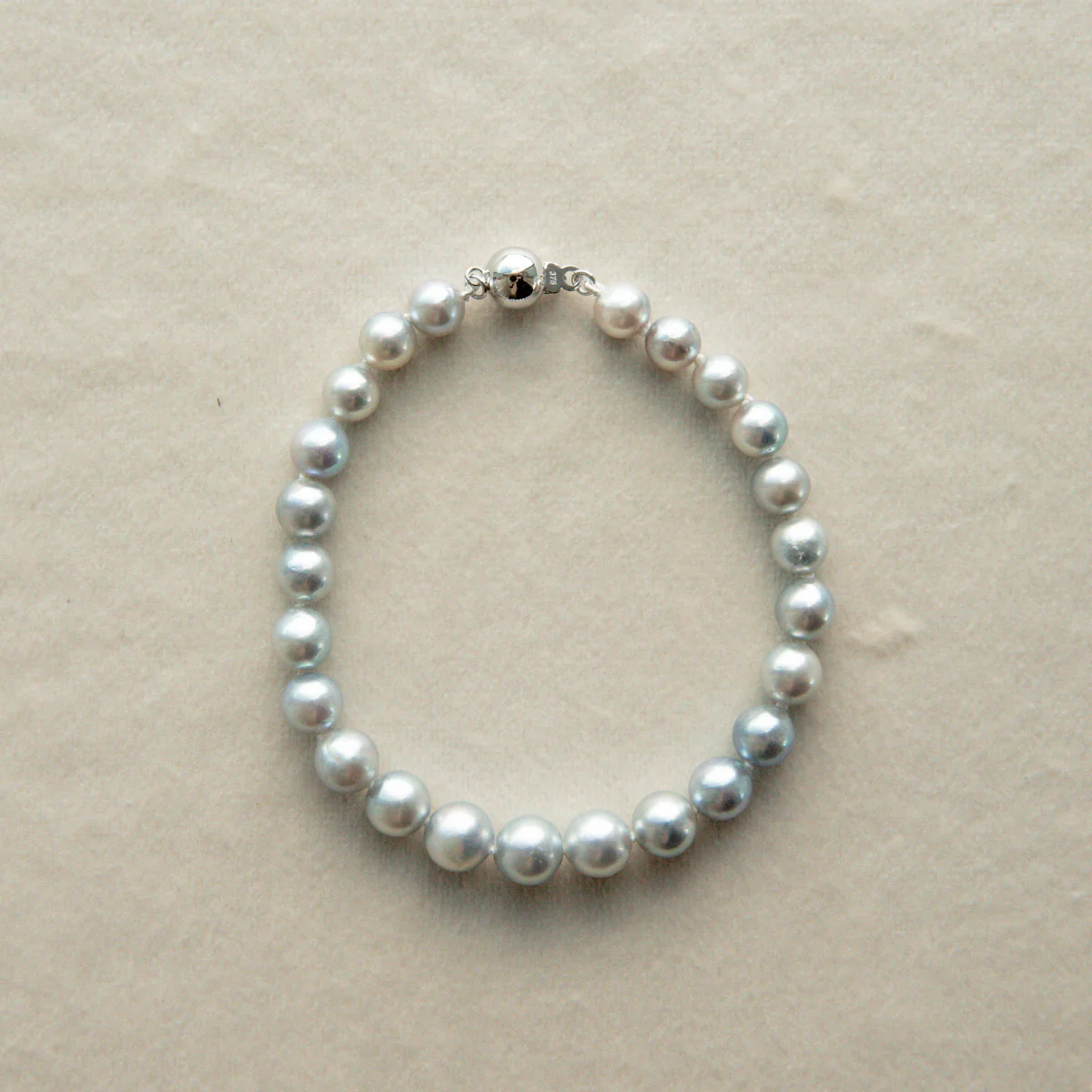 Strand Bracelet Australian Akoya Broken Bay 6-7.5mm AA 24pc 9ct White Gold - Image 2