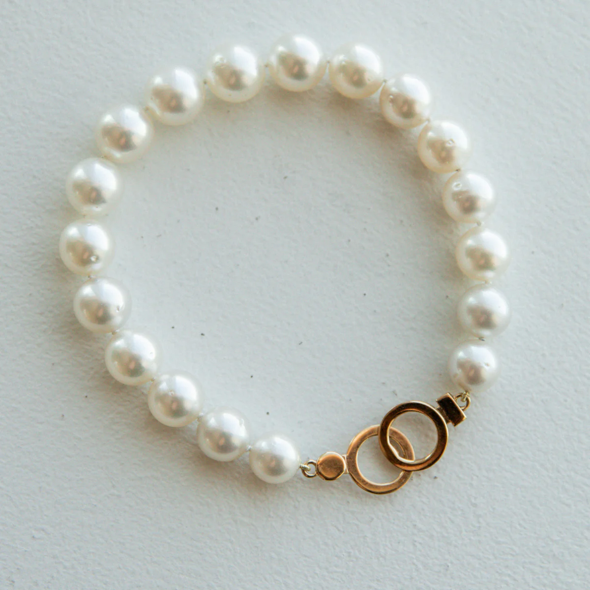 Strand Bracelet Australian South Sea Cygnet Bay Near Round 9-10.5mm B1/B2 18pcs 18ct Yellow Gold Circle Clasp - Image 3