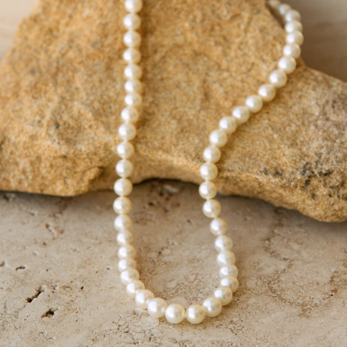 Strand Necklace Australian Akoya Broken Bay 6.5mm AAA 57pc 9ct Yellow Gold 40cm