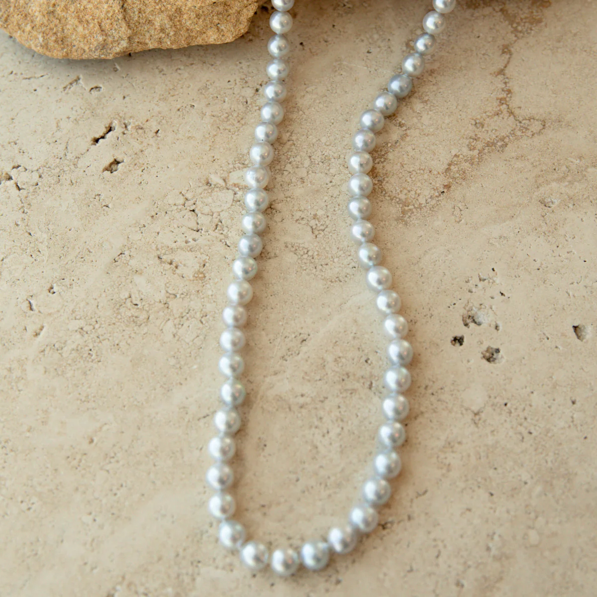 Strand Necklace Australian Akoya Broken Bay 7mm AA 63pc 9ct White Gold 47.5cm