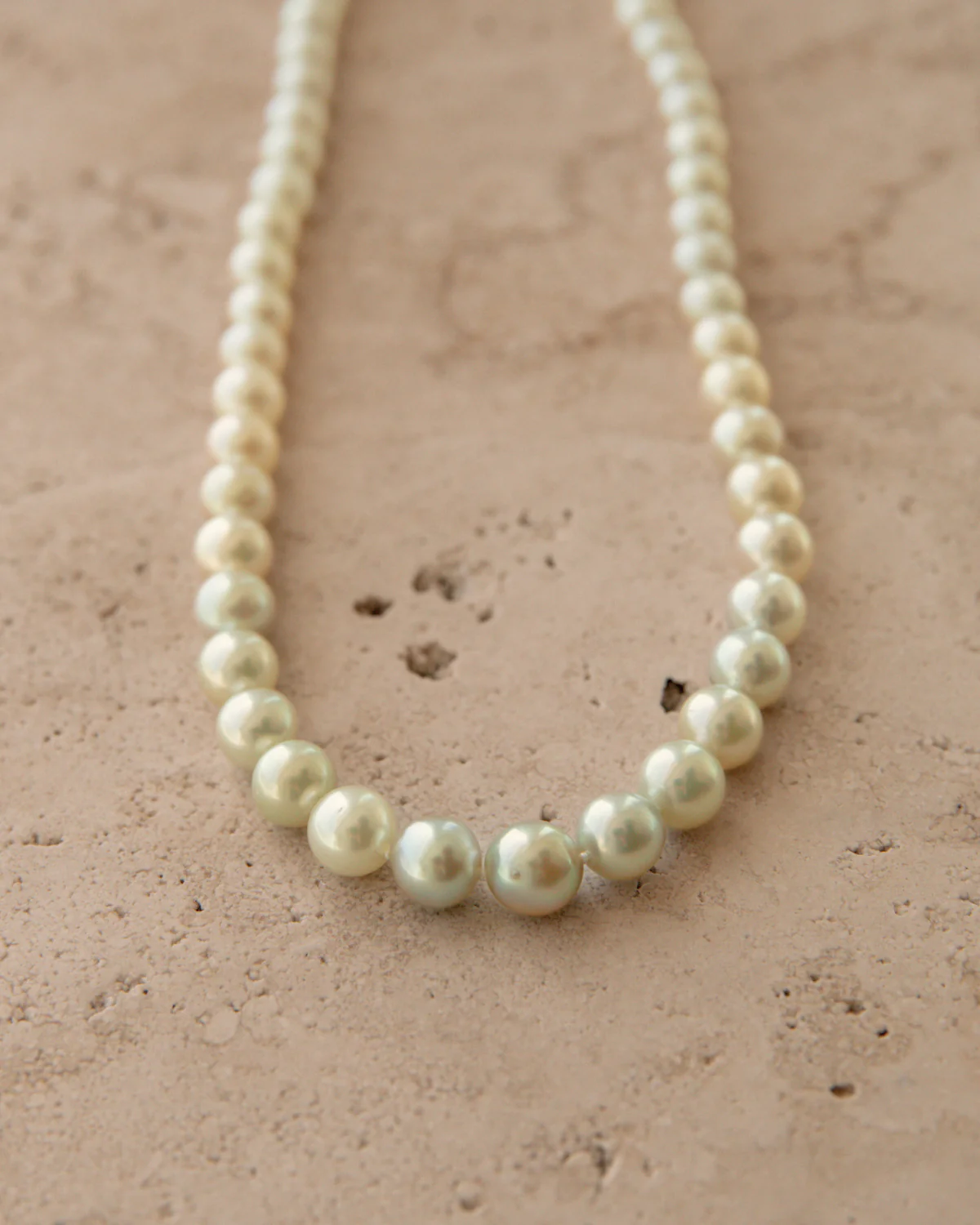Strand Necklace Australian Akoya Broken Bay Gradient 6.5mm - 8.5mm AA 57pc 9ct Yellow Gold 45cm - Image 2