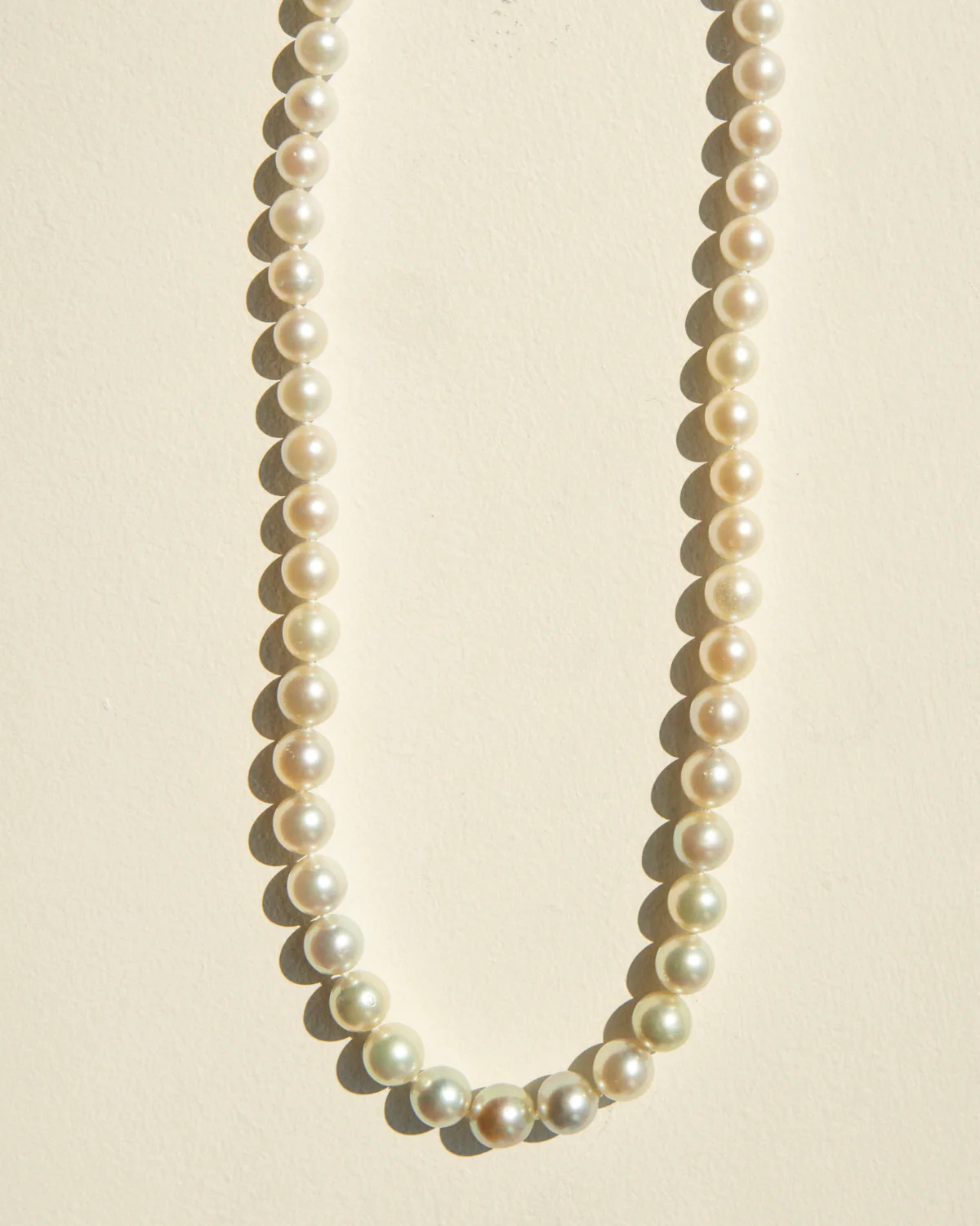 Strand Necklace Australian Akoya Broken Bay Gradient 6.5mm - 8.5mm AA 57pc 9ct Yellow Gold 45cm - Image 3
