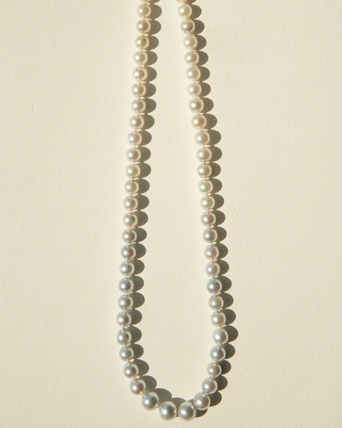 Strand Necklace Australian Akoya Broken Bay Gradient 6.5mm - 8mm AA 61pc 9ct White Gold 46cm - Image 2