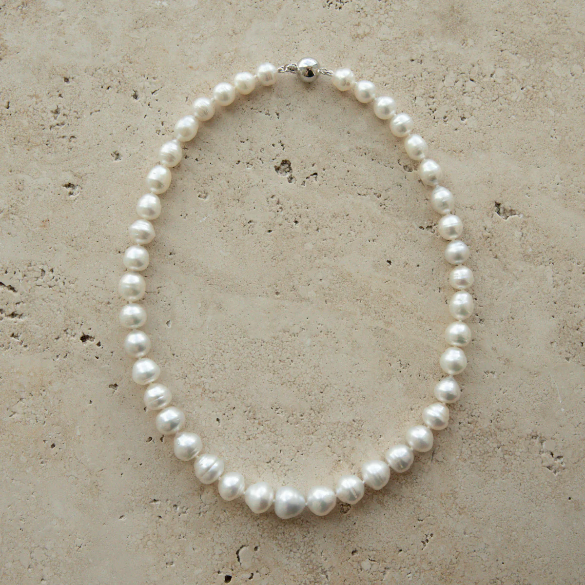 Strand Necklace Australian South Sea Cygnet Bay Circle 7.5 - 11mm B1 - B2 41pc 41cm 9ct White Gold - Image 2