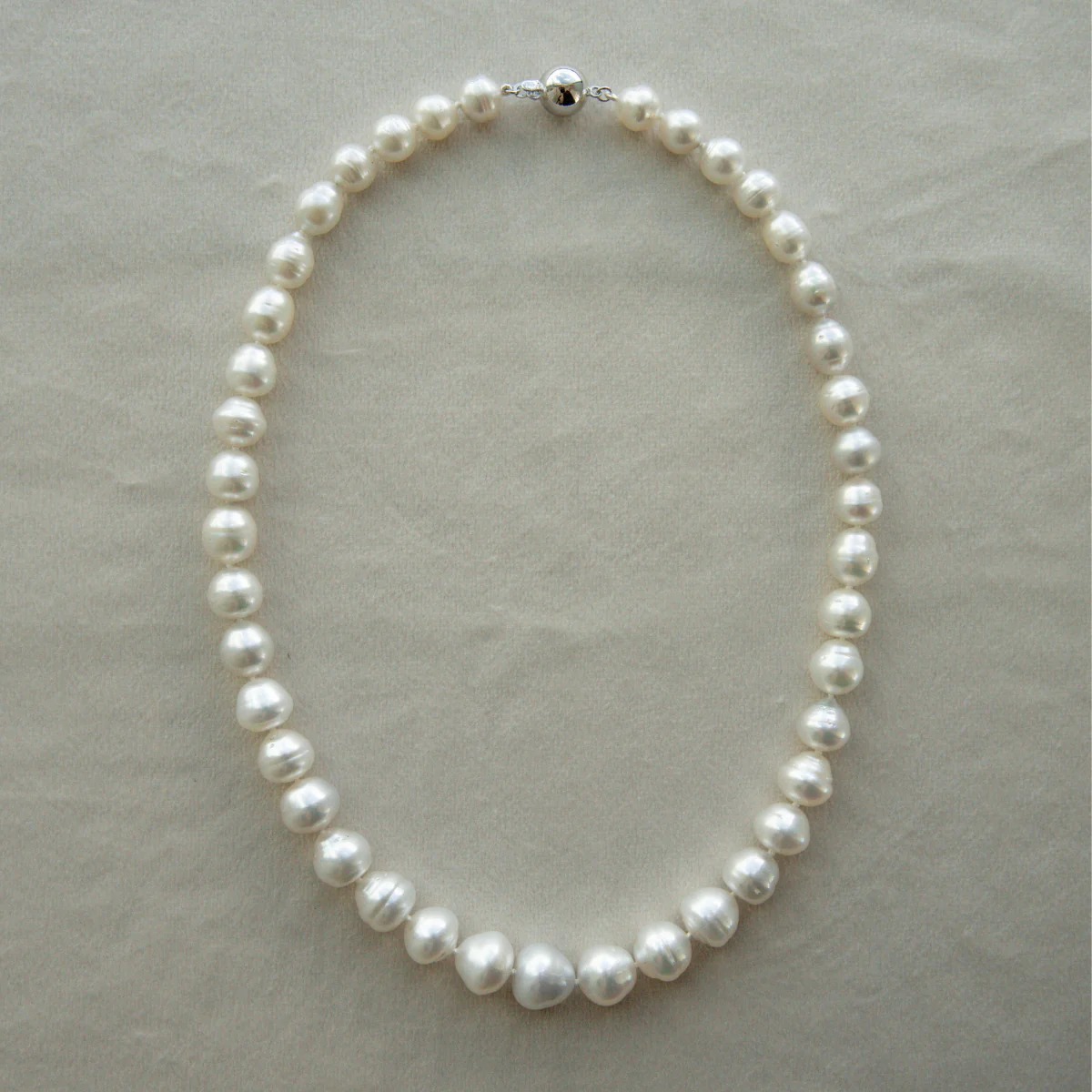 Strand Necklace Australian South Sea Cygnet Bay Circle 7.5 - 11mm B1 - B2 41pc 41cm 9ct White Gold - Image 3