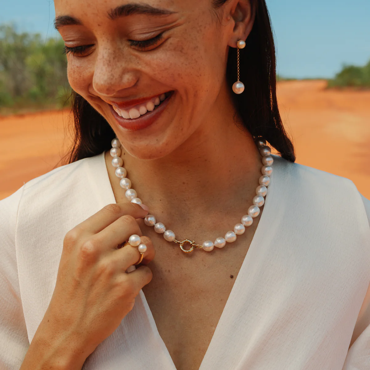 Strand Necklace Australian South Sea Cygnet Bay Mixed Shape 9.5 - 11.5mm A2-B2 37pc 18ct Yellow Gold - Image 2