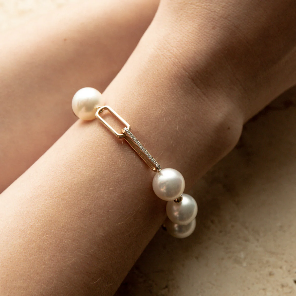 Submerge Bracelet Australian South Sea Cygnet Bay High Button 11.5mm A3/B1 Diamond 24=0.13ct H/SI 9ct Yellow Gold - Image 3
