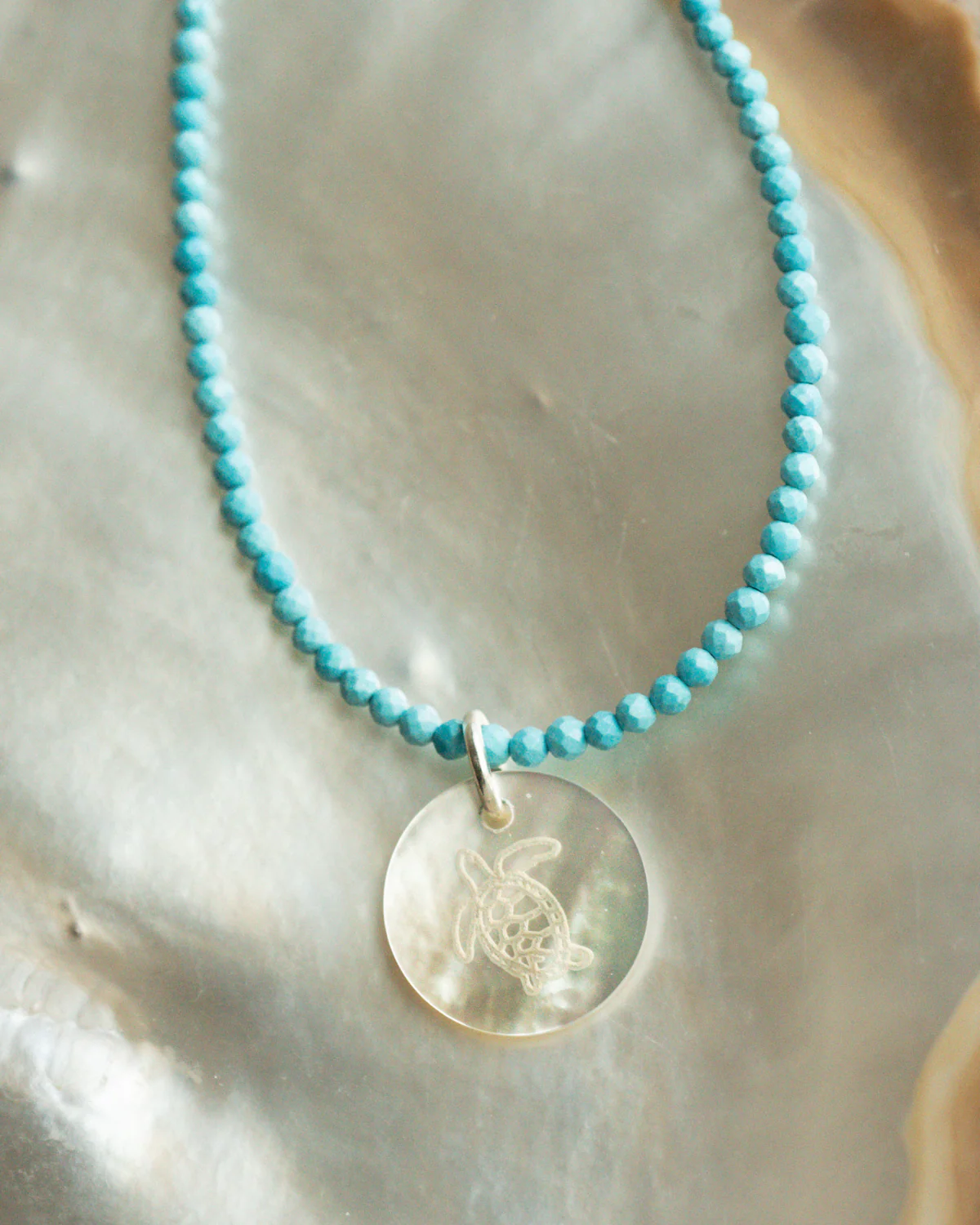 Take 3 Turquoise and Mother of Pearl Bracelet Sterling Silver - Image 3