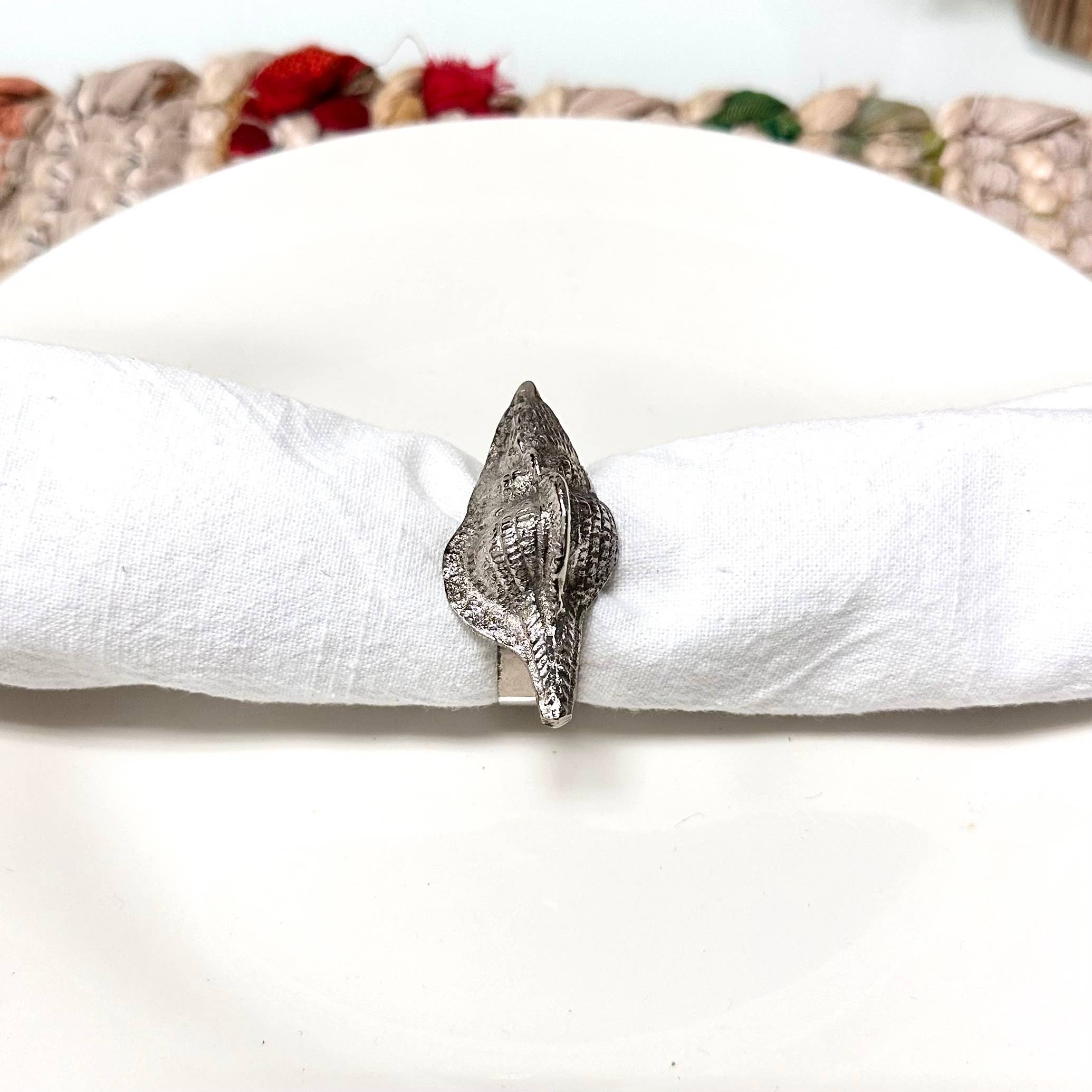 Whelk Shell Napkin Ring, Set of 4 - Image 4