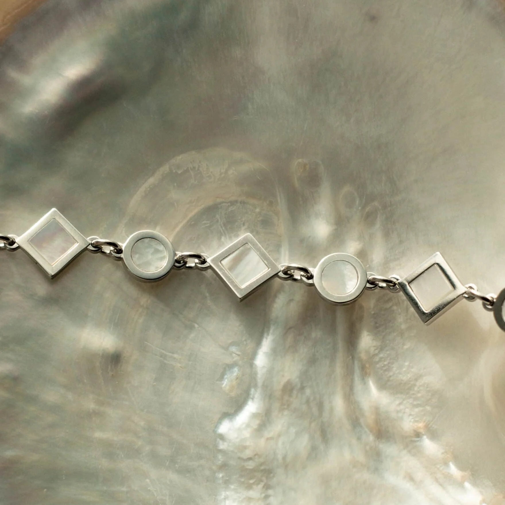 Harmony Bracelet Australian South Sea Cygnet Bay Mother Of Pearl Sterling Silver